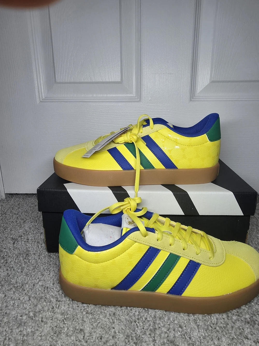 adidas Yellow Blue Green Athletic Sneakers
